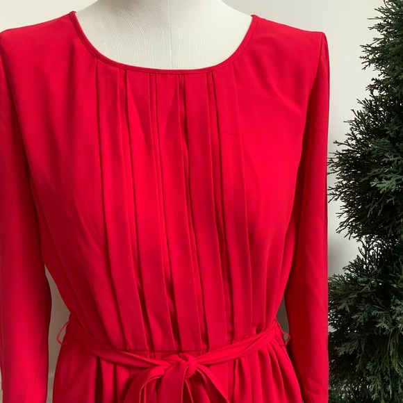 Talbots Red Belted Dress - Picture 4 of 7